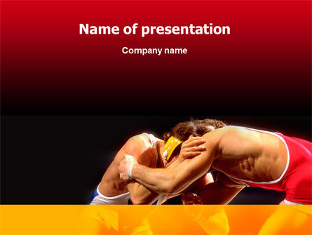 Gevecht PowerPoint Template, Gratis PowerPoint-sjabloon, 02234, Sport — PoweredTemplate.com