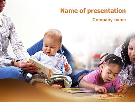 Kids and Learning PowerPoint Template, Free PowerPoint Template, 02240, Education & Training — PoweredTemplate.com