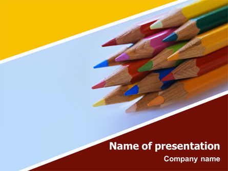 Modèle PowerPoint de crayon, Gratuit Modele PowerPoint, 02294, Education & Training — PoweredTemplate.com