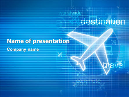航空公司PowerPoint模板, 免费 PowerPoint模板, 02321, 汽车和运输 — PoweredTemplate.com