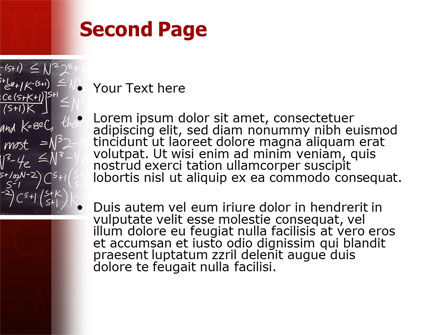 Templat PowerPoint Rumus Aljabar, Slide 2, 02406, Education & Training — PoweredTemplate.com