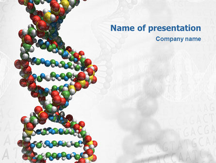 DNA On a Gray PowerPoint Template, 02407, Medical — PoweredTemplate.com