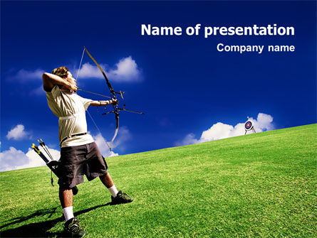 Archery PowerPoint Template, Free PowerPoint Template, 02411, Sports — PoweredTemplate.com