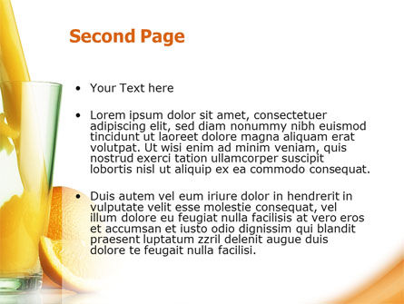 Orange Juice PowerPoint Template, Slide 2, 02416, Food & Beverage — PoweredTemplate.com