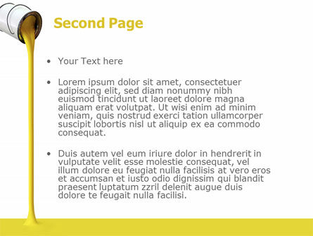 Yellow Paint PowerPoint Template, Slide 2, 02440, Utilities/Industrial — PoweredTemplate.com