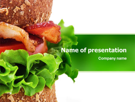 Burger PowerPoint Template, PowerPoint-sjabloon, 02463, Food & Beverage — PoweredTemplate.com