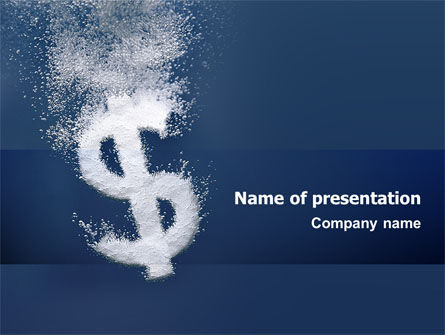 Modelo do PowerPoint - dólar em mergulho profundo, Grátis Modelo do PowerPoint, 02464, Finanças/Contabilidade — PoweredTemplate.com