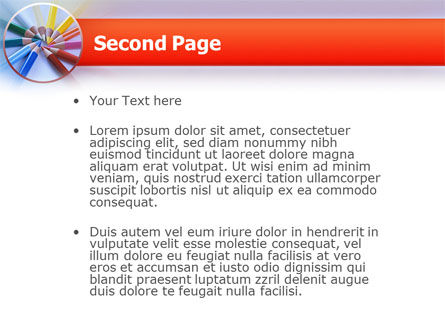 Modello PowerPoint - Matite colorate, Slide 2, 02469, Concetti del Lavoro — PoweredTemplate.com