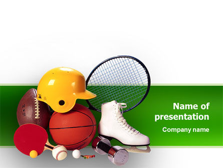 Sports Inventory PowerPoint Template, Free PowerPoint Template, 02527, Sports — PoweredTemplate.com