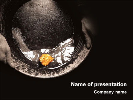 Gold Mining PowerPoint Template, 02545, Utilities/Industrial — PoweredTemplate.com