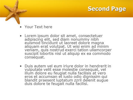 Modèle PowerPoint de étoile de mer, Diapositive 2, 02556, Animaux de compagnie — PoweredTemplate.com