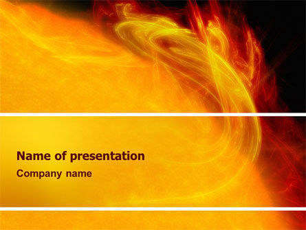 Zonnevlam PowerPoint Template, Gratis PowerPoint-sjabloon, 02606, Technologie en Wetenschap — PoweredTemplate.com
