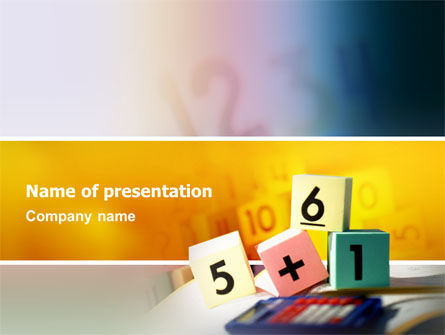 Arithmetic Cubes PowerPoint Template, Free PowerPoint Template, 02630, Education & Training — PoweredTemplate.com