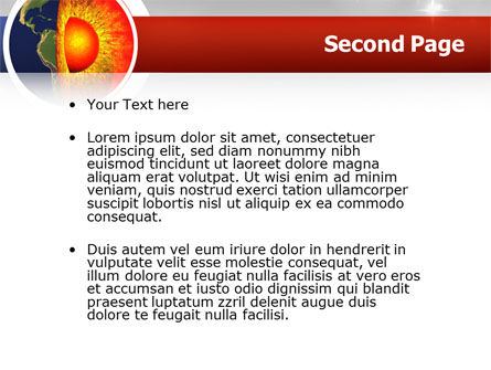 Earth Core PowerPoint Template, Slide 2, 02665, Technology and Science — PoweredTemplate.com