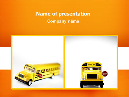 Plantilla de PowerPoint - modelo de autobús escolar, Gratis Plantilla de PowerPoint, 02672, Coches y transporte — PoweredTemplate.com