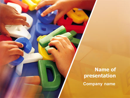 Alphabet Game PowerPoint Template, Free PowerPoint Template, 02675, Education & Training — PoweredTemplate.com