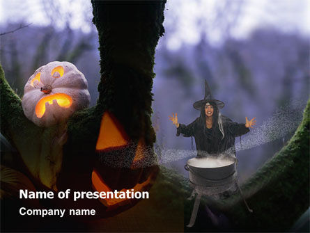Witch Free PowerPoint Template, Free PowerPoint Template, 02698, Holiday/Special Occasion — PoweredTemplate.com