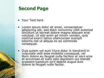 Fragment Van De Grote Muur Van China PowerPoint Template, Dia 2, 02712, Constructie — PoweredTemplate.com