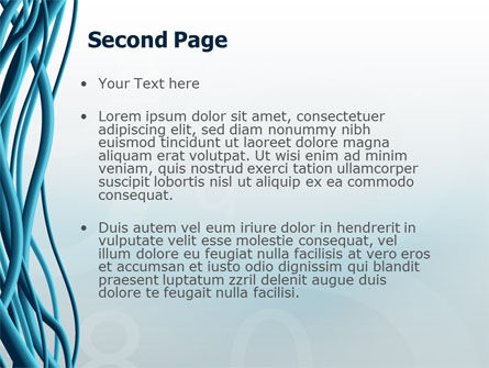 Modèle PowerPoint de fils aqua blue, Diapositive 2, 02781, Télécommunications — PoweredTemplate.com