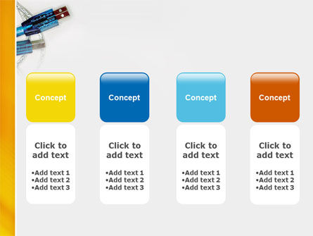 USB Cable PowerPoint Template, Backgrounds | 02784 | PoweredTemplate.com