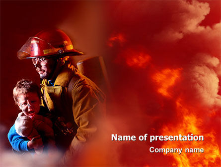 Firefighter Powerpoint Templates And Google Slides Themes Backgrounds For Presentations Poweredtemplate Com