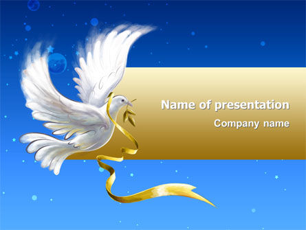 Dove of Peace PowerPoint Template, 02810, Religious/Spiritual — PoweredTemplate.com