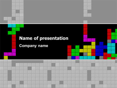 Tetris Free PowerPoint Template, 02818, Technology and Science — PoweredTemplate.com
