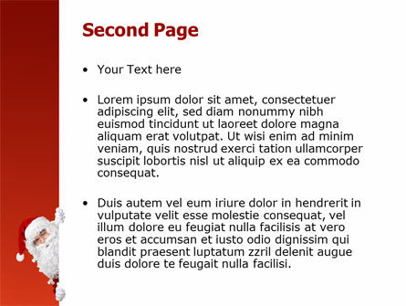 Santa Around the Corner PowerPoint Template, Slide 2, 02849, Holiday/Special Occasion — PoweredTemplate.com