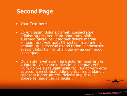 Landing Strip PowerPoint Template, Slide 2, 02871, Cars and Transportation — PoweredTemplate.com