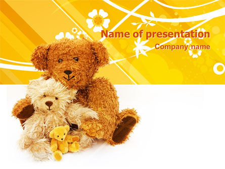 Modelo do PowerPoint - urso teddy, Grátis Modelo do PowerPoint, 02901, Feriados/Ocasiões Especiais — PoweredTemplate.com