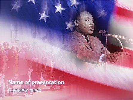 Martin Luther Speech PowerPoint Template, 02909, America — PoweredTemplate.com