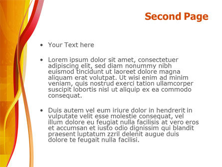 Templat PowerPoint Gelombang Kuning, Slide 2, 02914, Abstrak/Tekstur — PoweredTemplate.com