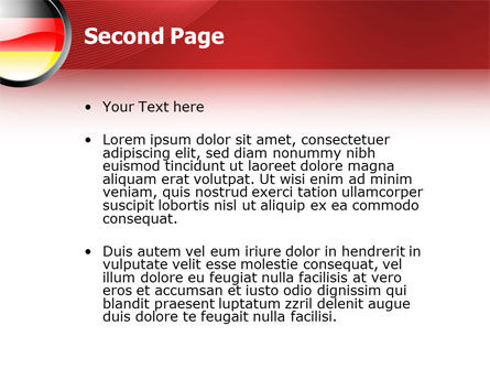 Plantilla de PowerPoint - signo de alemania, Diapositiva 2, 02920, Banderas/ Internacional — PoweredTemplate.com