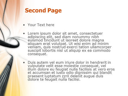 Wires On Orange Background PowerPoint Template, Slide 2, 02998, Telecommunication — PoweredTemplate.com