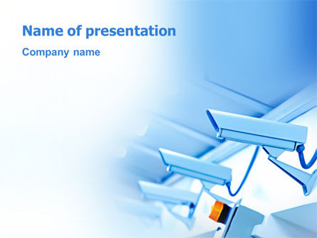 Beveiligingssysteem PowerPoint Template, Gratis PowerPoint-sjabloon, 03004, Telecommunicatie — PoweredTemplate.com