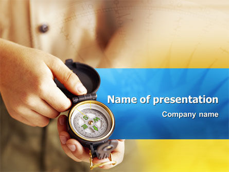 Modelo do PowerPoint - bússola em uso, Grátis Modelo do PowerPoint, 03018, Conceitos de Negócios — PoweredTemplate.com