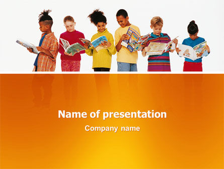 Kinderliteratur PowerPoint Vorlage, Kostenlos PowerPoint-Vorlage, 03068, Education & Training — PoweredTemplate.com