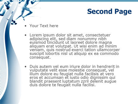 Templat PowerPoint Pelari, Slide 2, 03096, Olahraga — PoweredTemplate.com