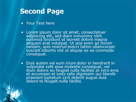 Templat PowerPoint Biru Futuristik, Slide 2, 03118, 3D — PoweredTemplate.com