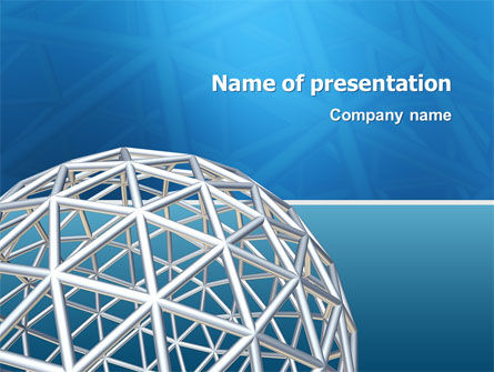 Framework Sphere PowerPoint Template, PowerPoint Template, 03123, Construction — PoweredTemplate.com