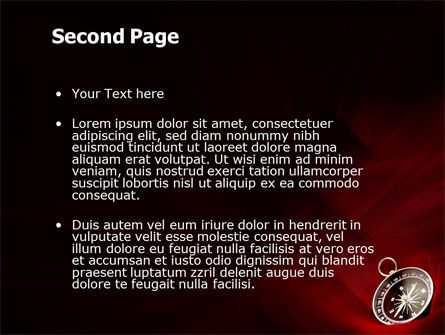 Modello PowerPoint - Compass in una di velluto rosso scuro, Slide 2, 03130, Concetti del Lavoro — PoweredTemplate.com