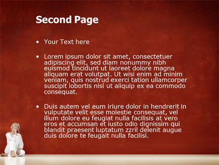 Modèle PowerPoint de dame en blanc, Diapositive 2, 03149, Mensen — PoweredTemplate.com
