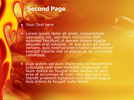 Fire Flame PowerPoint Template, Slide 2, 03234, Abstract/Textures — PoweredTemplate.com