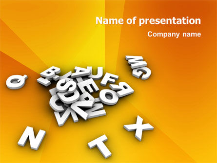 Plantilla de PowerPoint - letras, Gratis Plantilla de PowerPoint, 03245, Abstracto / Texturas — PoweredTemplate.com