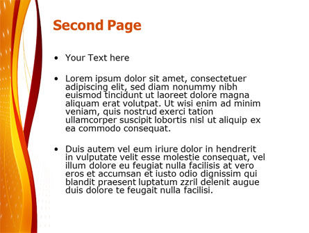 Templat PowerPoint Permukaan Ombak Oranye, Slide 2, 03258, Abstrak/Tekstur — PoweredTemplate.com