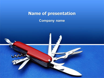 Pocket Knife PowerPoint Template, Free PowerPoint Template, 03272, Utilities/Industrial — PoweredTemplate.com