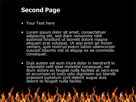 Fire PowerPoint Template, Slide 2, 03282, Abstract/Textures — PoweredTemplate.com