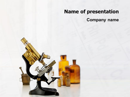 Microscope PowerPoint Template, Free PowerPoint Template, 03316, Medical — PoweredTemplate.com