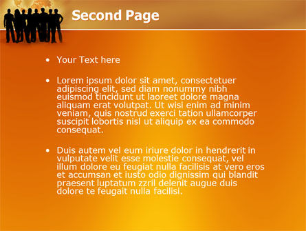 Plantilla de PowerPoint - siluetas de personas, Diapositiva 2, 03317, Consultoría — PoweredTemplate.com