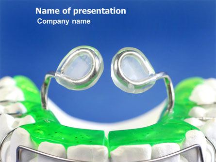 Teeth Braces PowerPoint Template, Free PowerPoint Template, 03334, Medical — PoweredTemplate.com